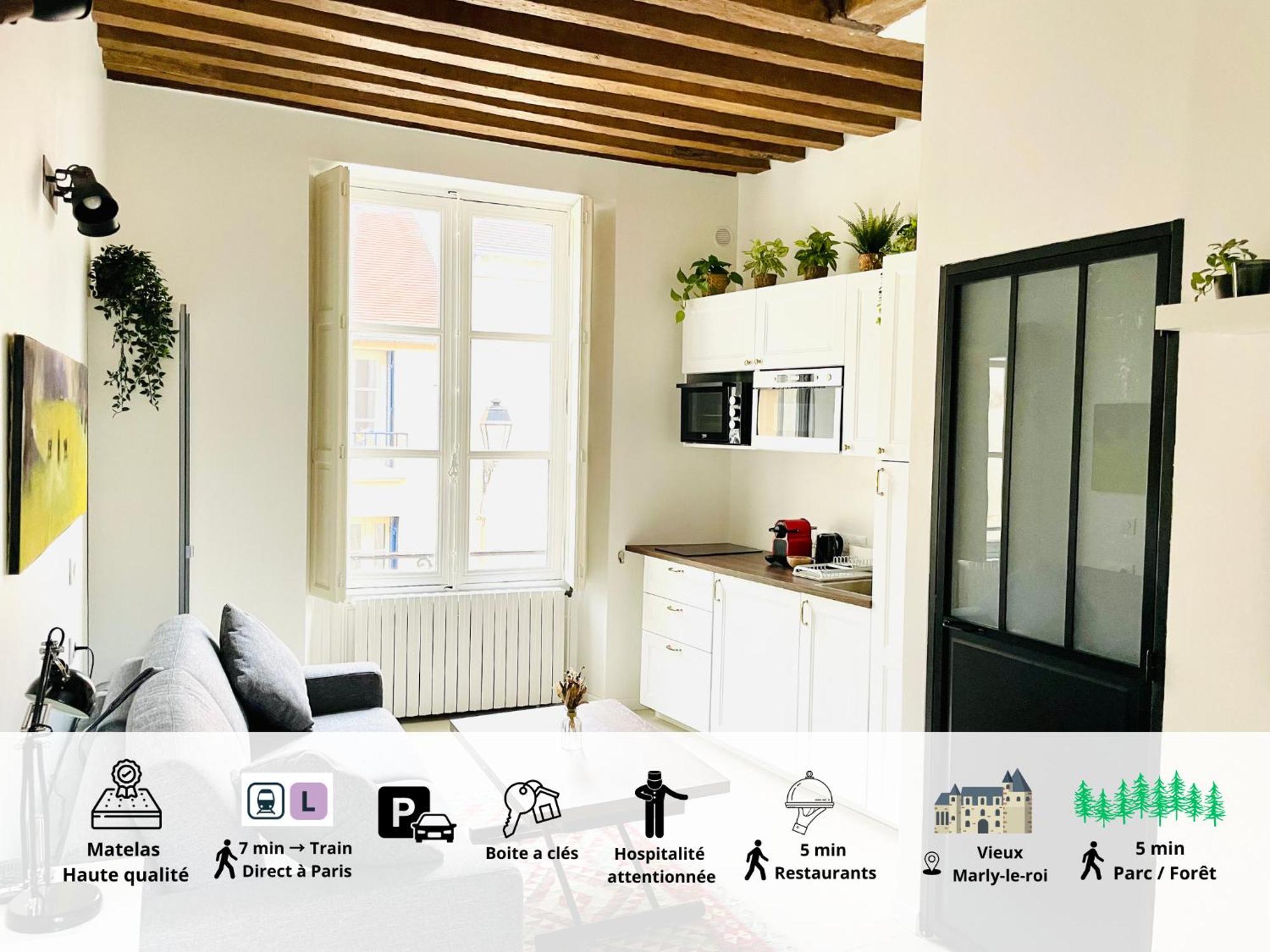 Studio Renove Et Tres Fonctionnel, Marly-Le-Roi Exterior foto